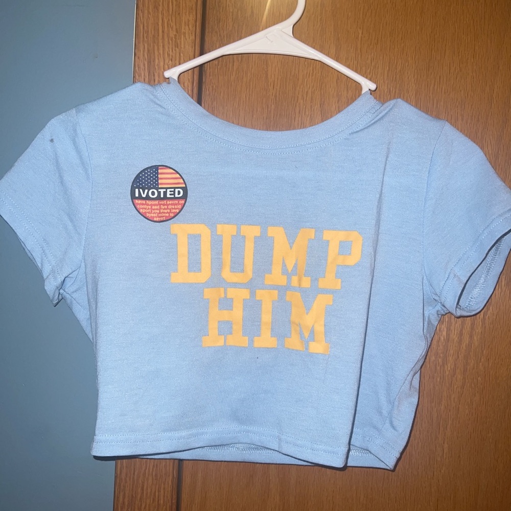 womens dump him baby tee